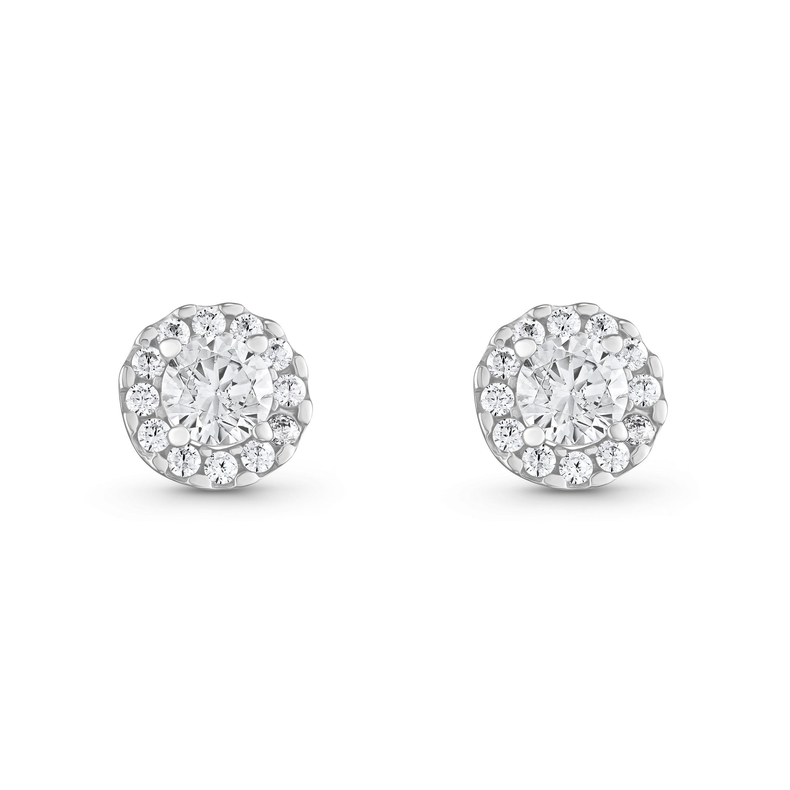 Beaverbrooks 9ct White Gold Cubic Zirconia Stud Earrings