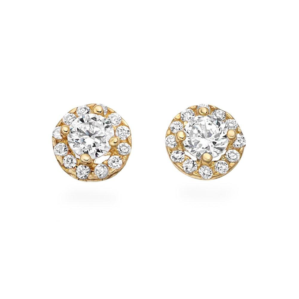 Beaverbrooks 9ct Gold Cubic Zirconia Stud Earrings