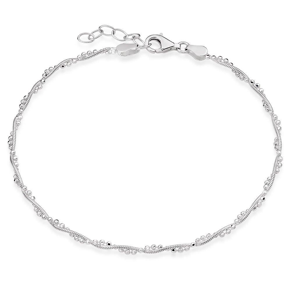 Beaverbrooks Silver Twist Anklet