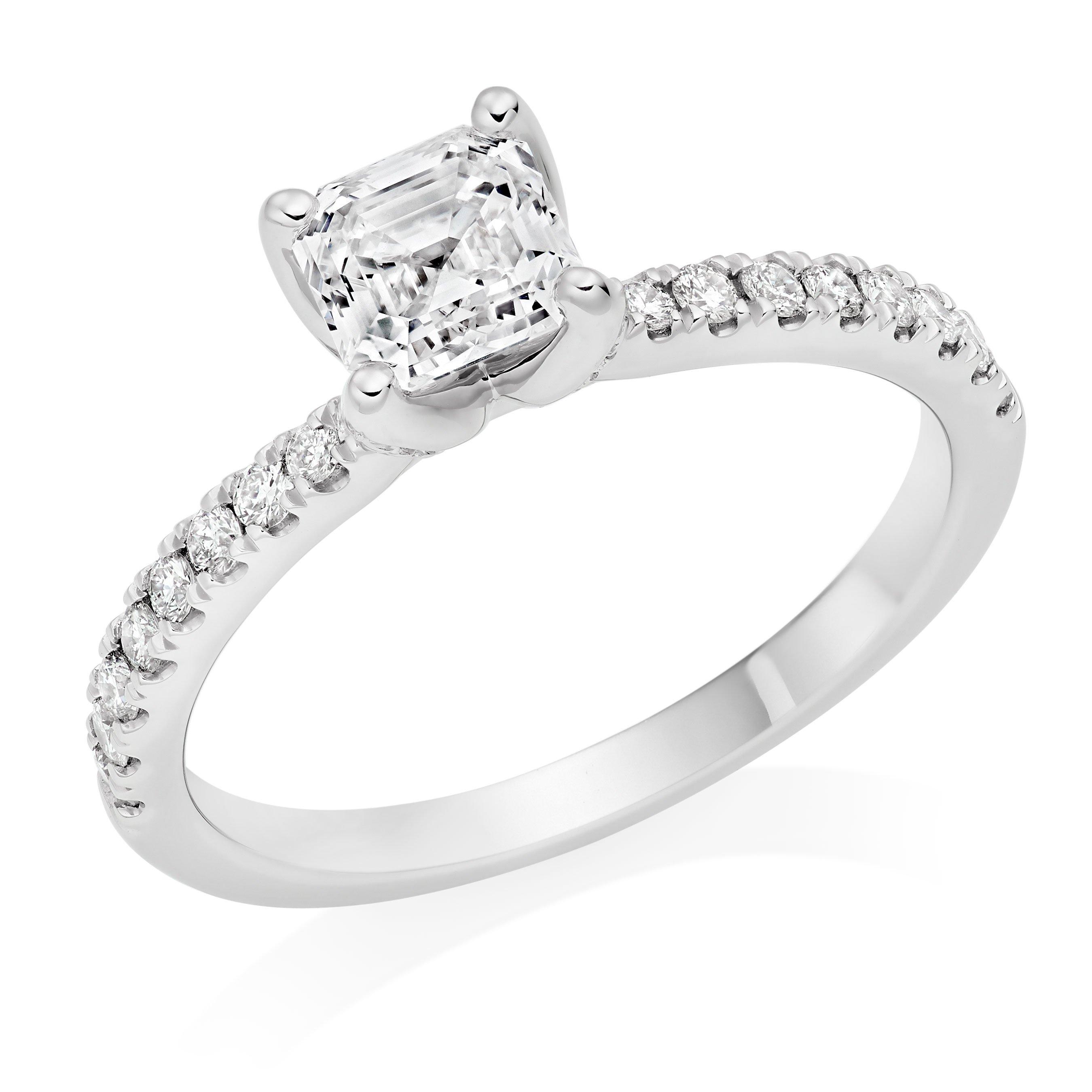 Royal Asscher Bridget Platinum Diamond Royal Asscher Cut Solitaire Ring