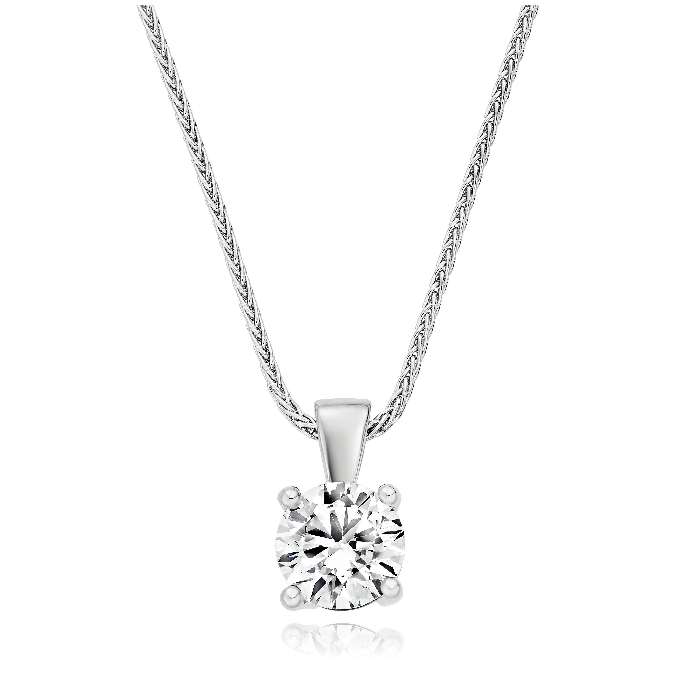 Beaverbrooks Platinum Diamond Solitaire Pendant