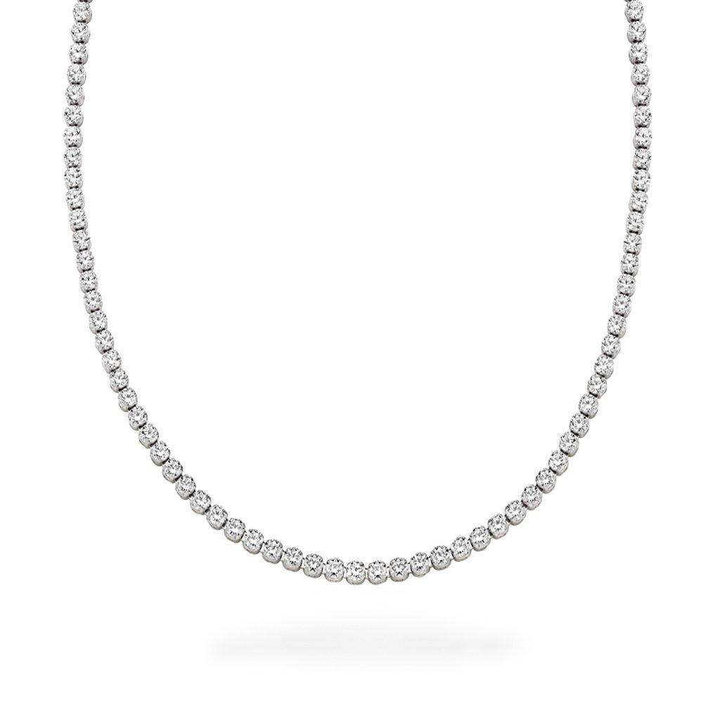 Beaverbrooks 9ct White Gold Cubic Zirconia Collarette Necklace