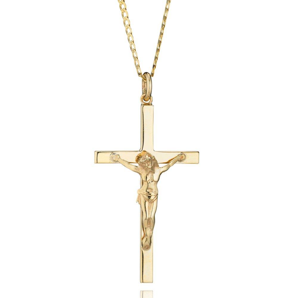 Beaverbrooks 9ct Yellow Gold Crucifix Pendant