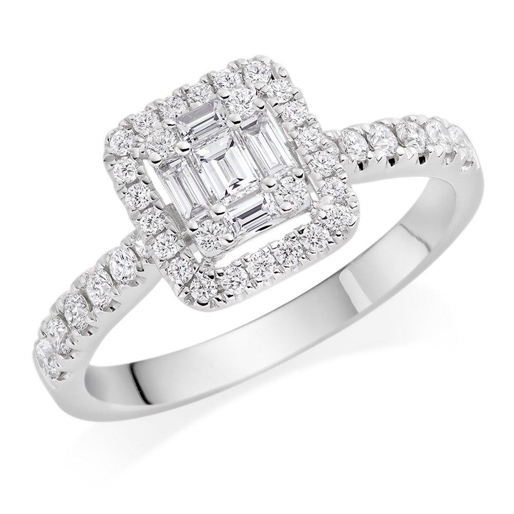 Beaverbrooks 18ct White Gold Diamond Cluster Ring