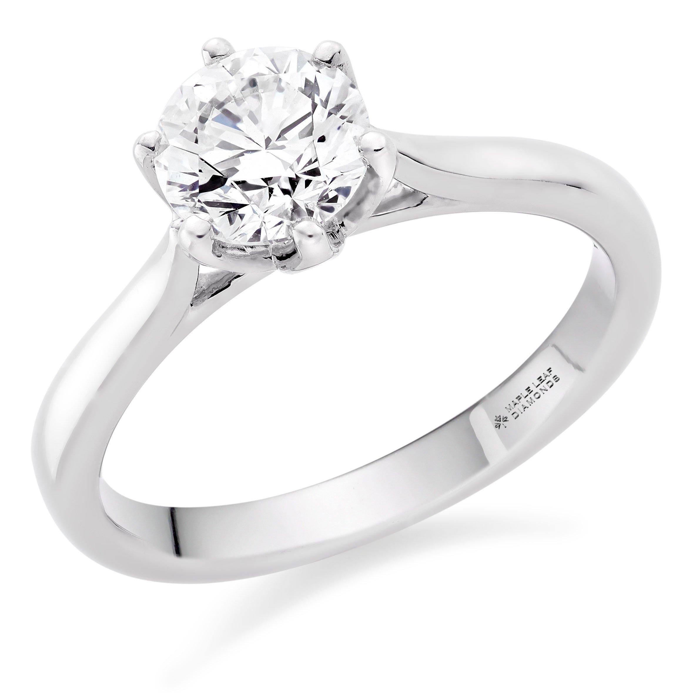 Maple Leaf Diamonds 18ct White Gold Diamond Solitaire Ring