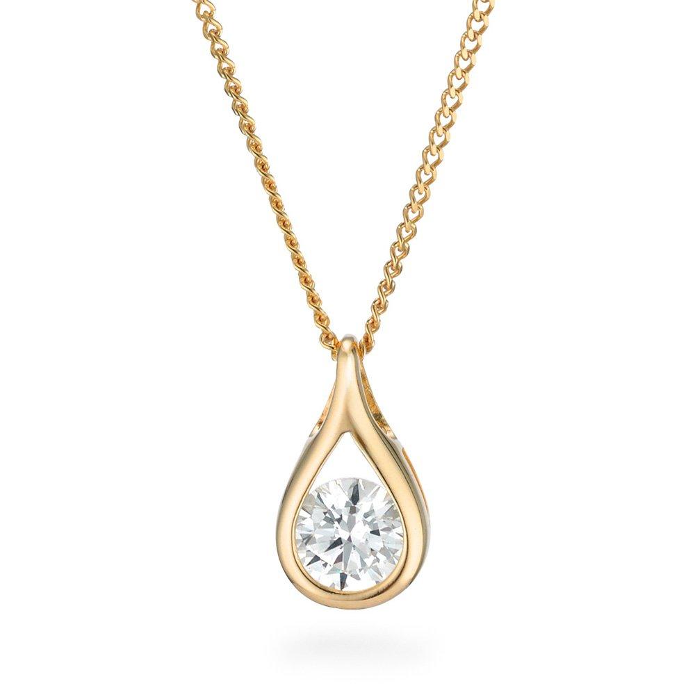 Beaverbrooks 9ct Yellow Gold Cubic Zirconia Pendant