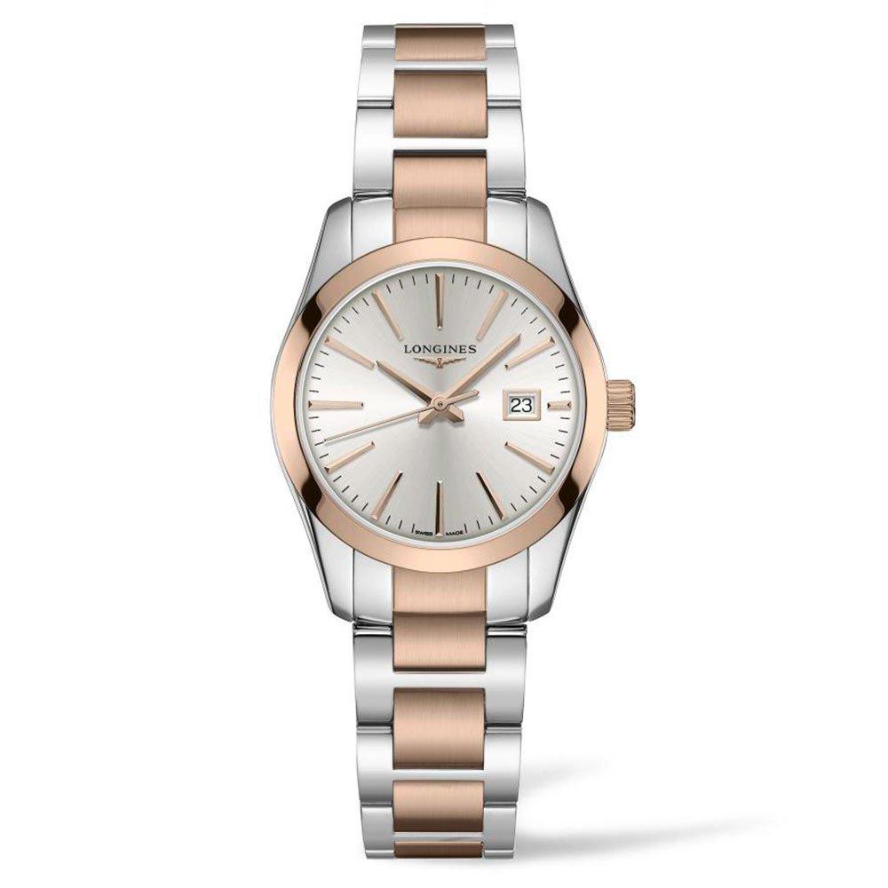 Longines Conquest Classic 29.5mm Stainless Steel and Rose Gold PVD Ladies Watch