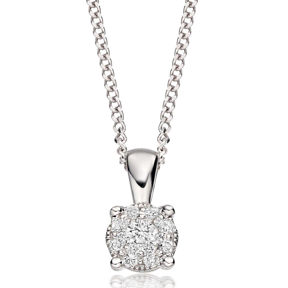 Beaverbrooks 9ct White Gold Diamond Pendant