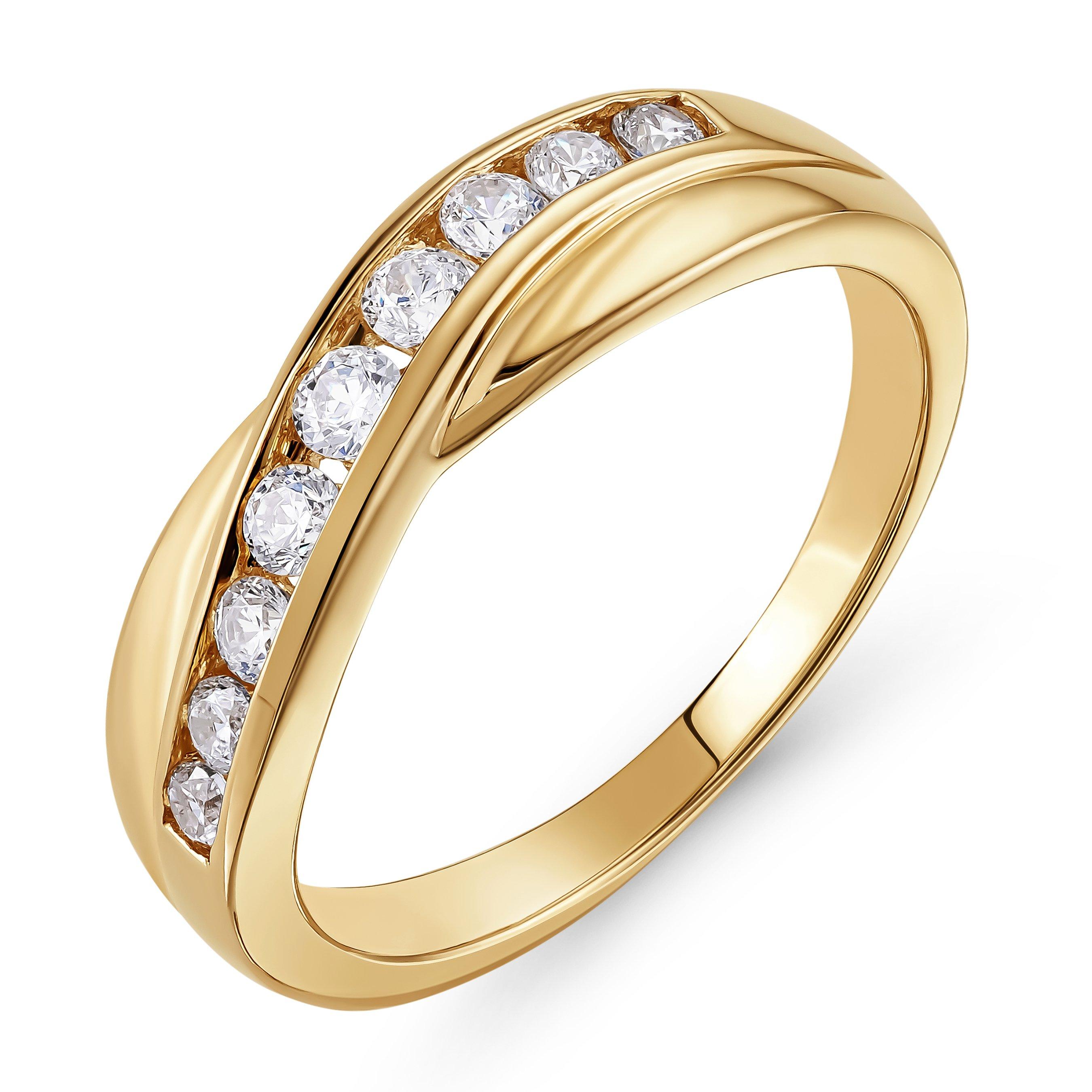 Beaverbrooks 9ct Yellow Gold Cubic Zirconia Half Eternity Ring