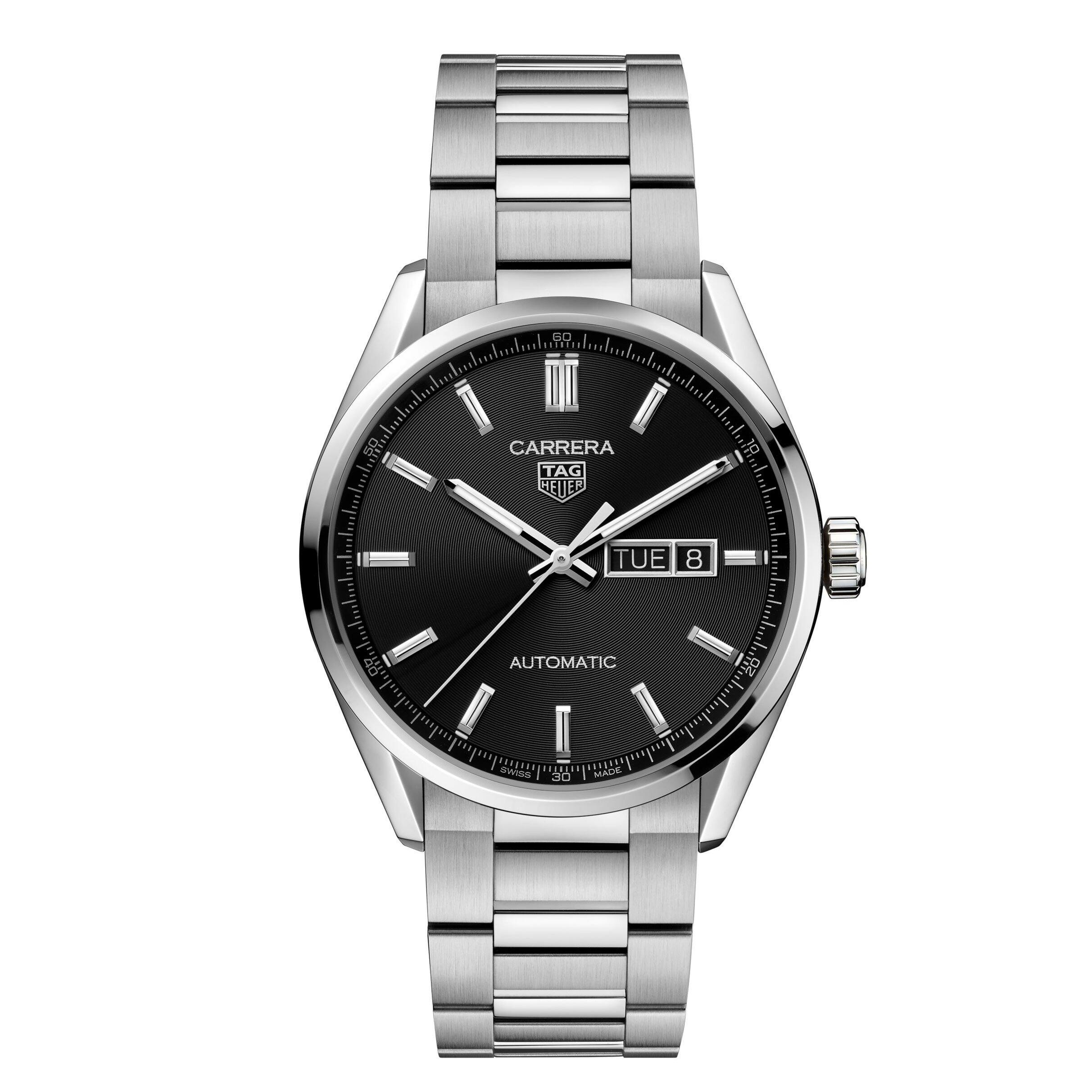 TAG Heuer Carrera Calibre 5 41mm Automatic Mens Black Steel Watch