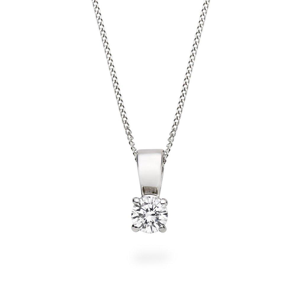 Beaverbrooks Platinum Diamond Pendant