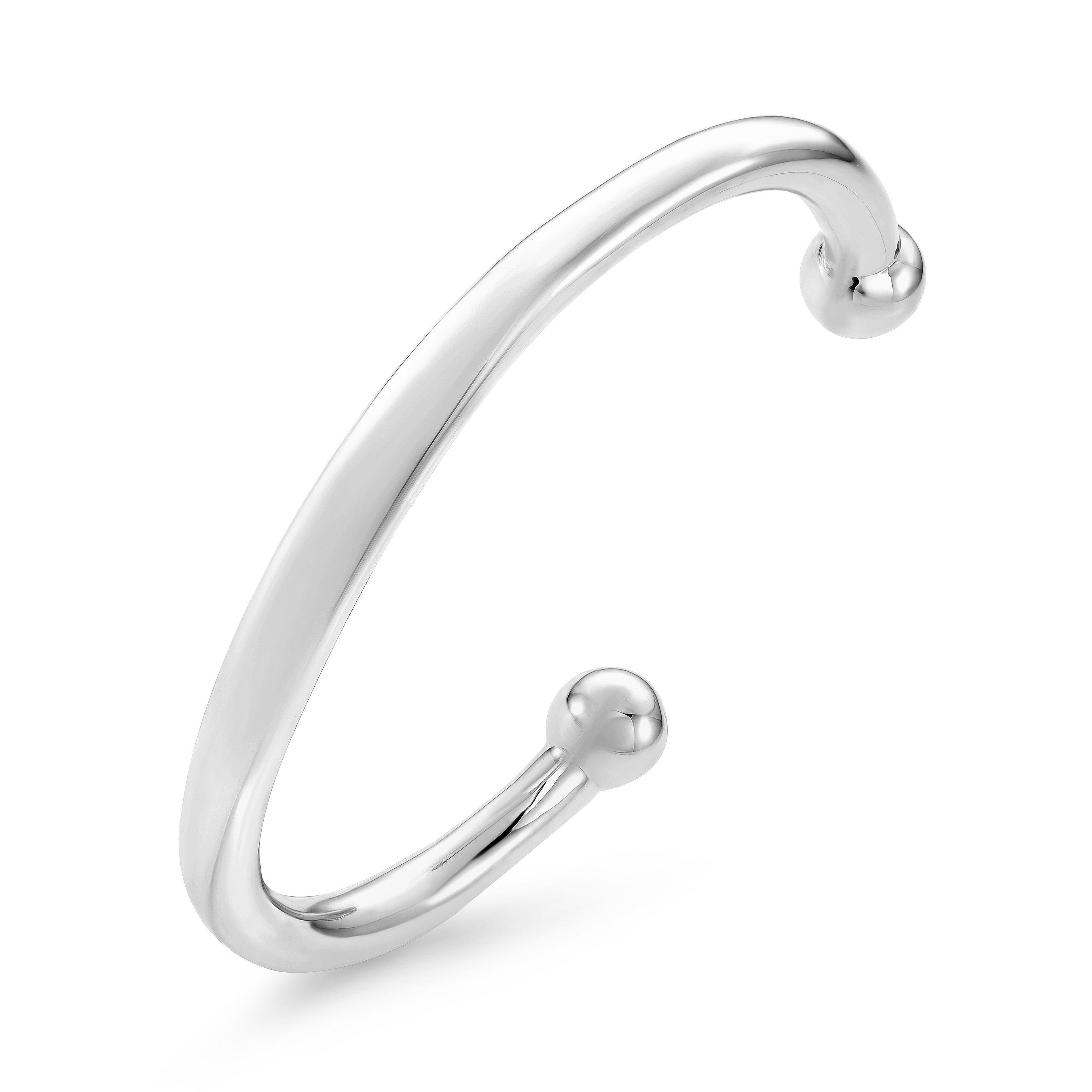 Beaverbrooks Silver Torque ID Bangle
