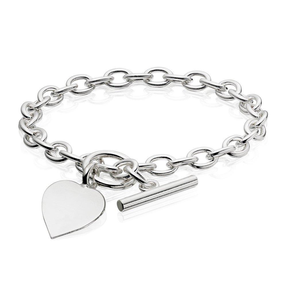 Beaverbrooks Silver Belcher Heart Bracelet