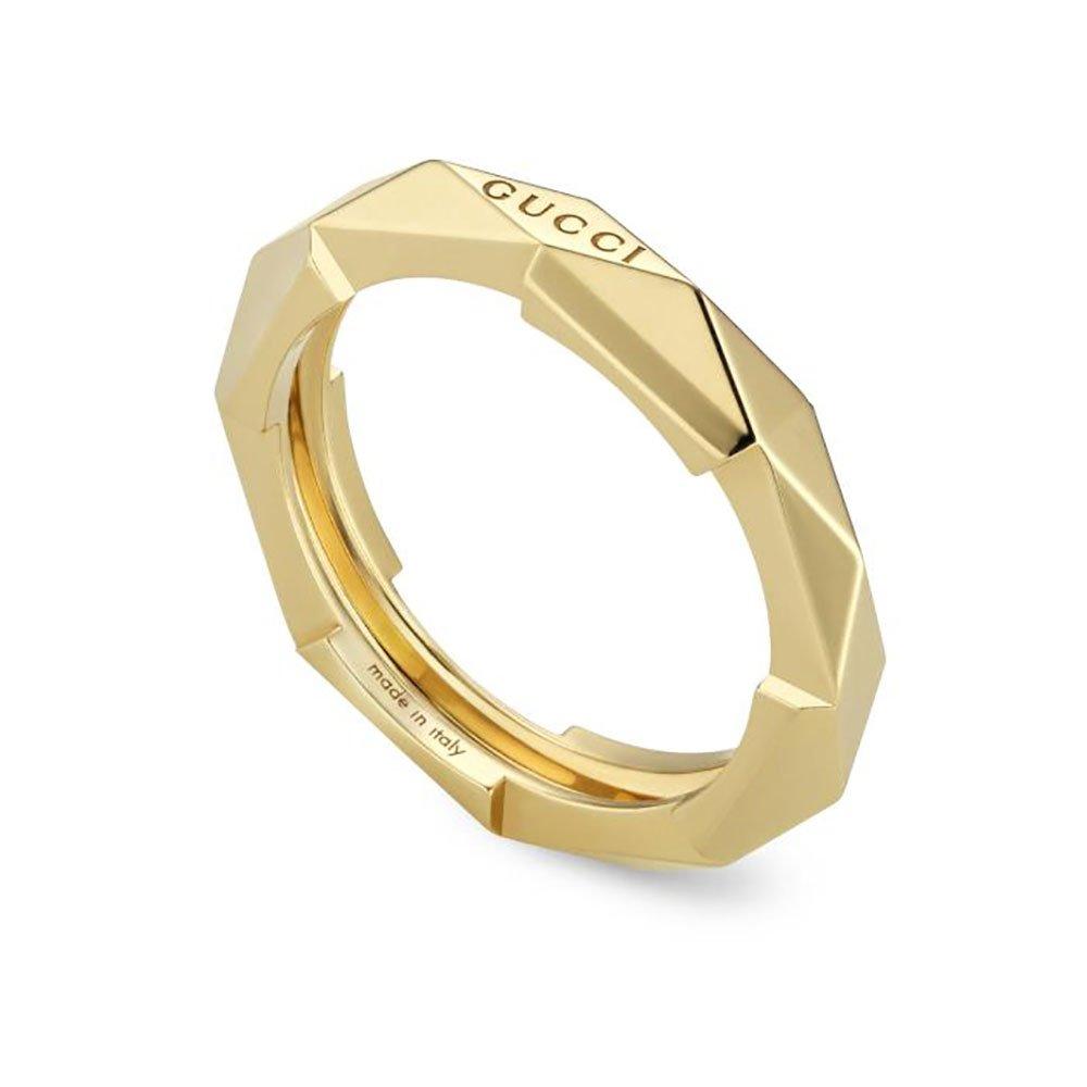 Gucci Link to Love 18ct Yellow Gold Studded Ring