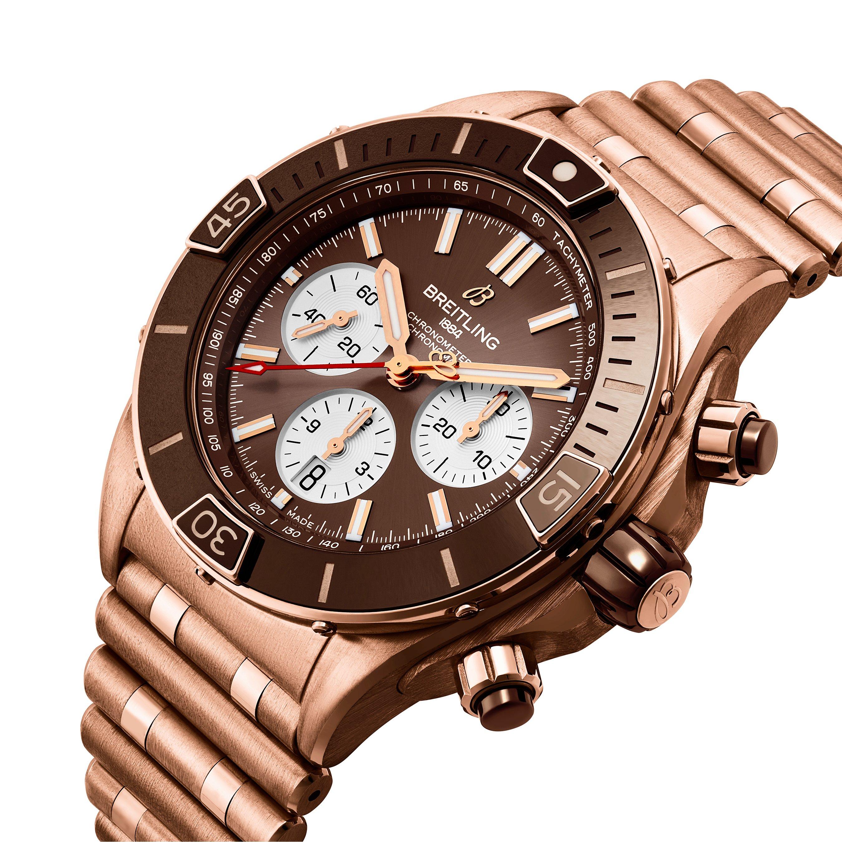 Breitling Super Chronomat B01 44mm 18ct Rose Gold Automatic Men's Watch 3 Breitling Super Chronomat B01 44mm 18ct Rose Gold Automatic Men's Watch