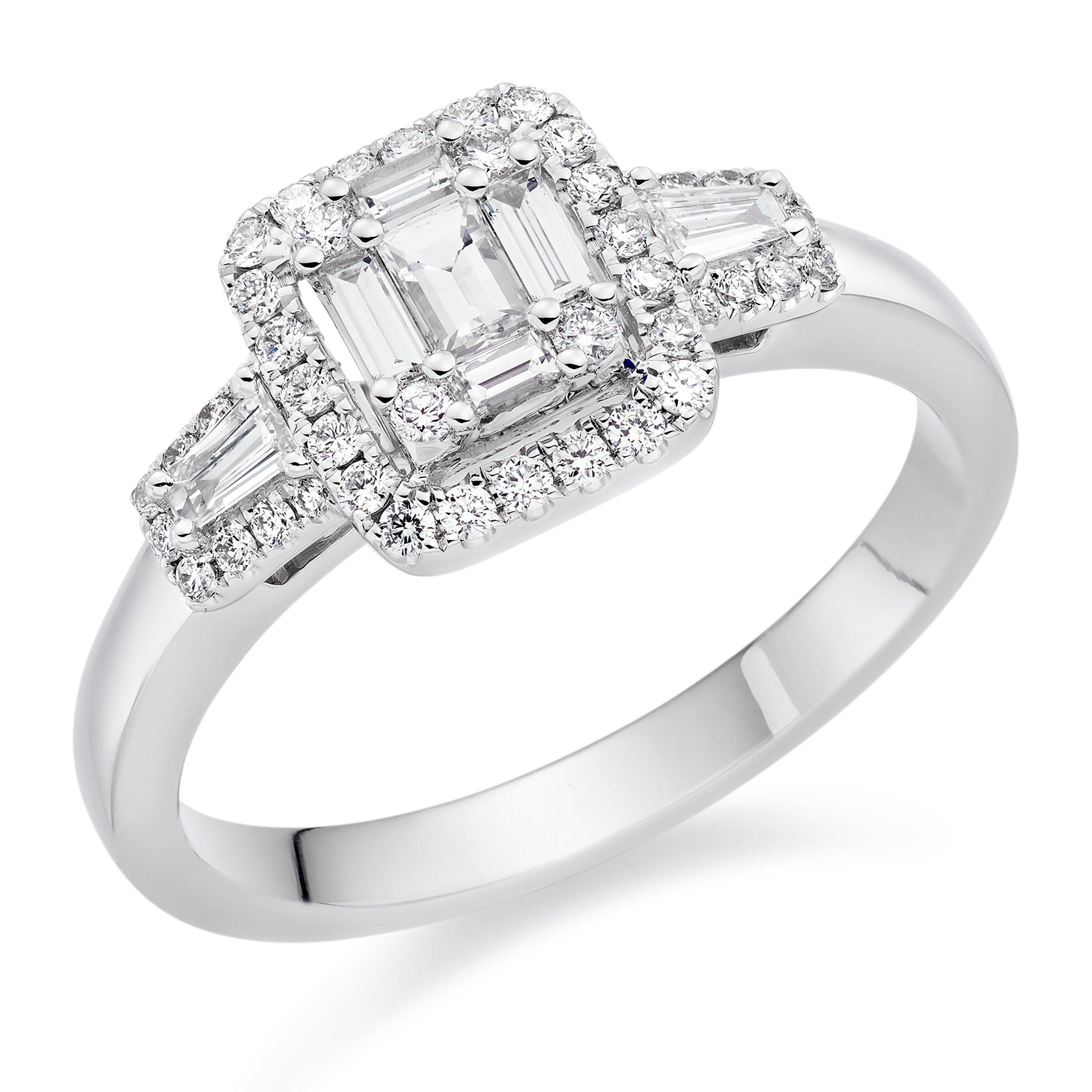 Beaverbrooks 18ct White Gold Diamond Cluster Ring