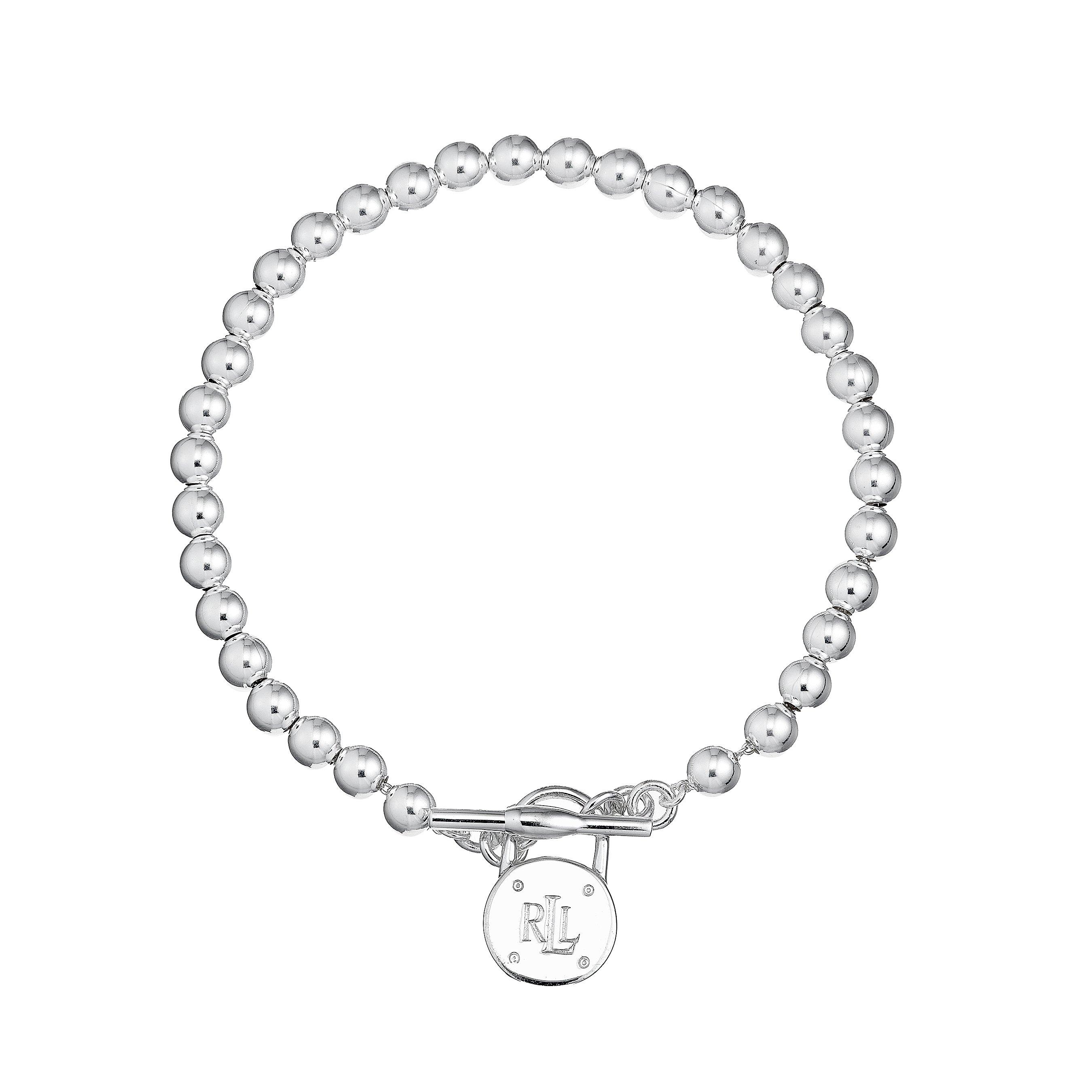 Lauren Ralph Lauren Silver Bead T-BarÂ Bracelet