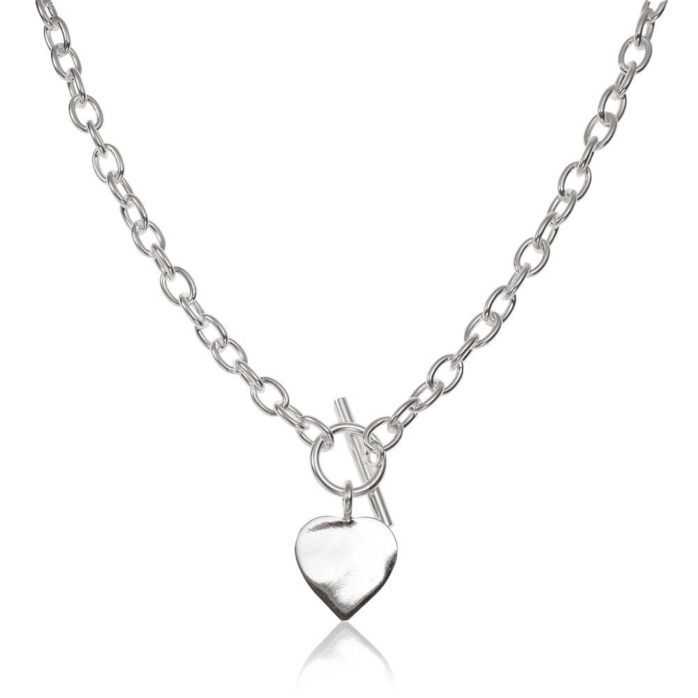 Beaverbrooks Silver Heart Necklace 43cm