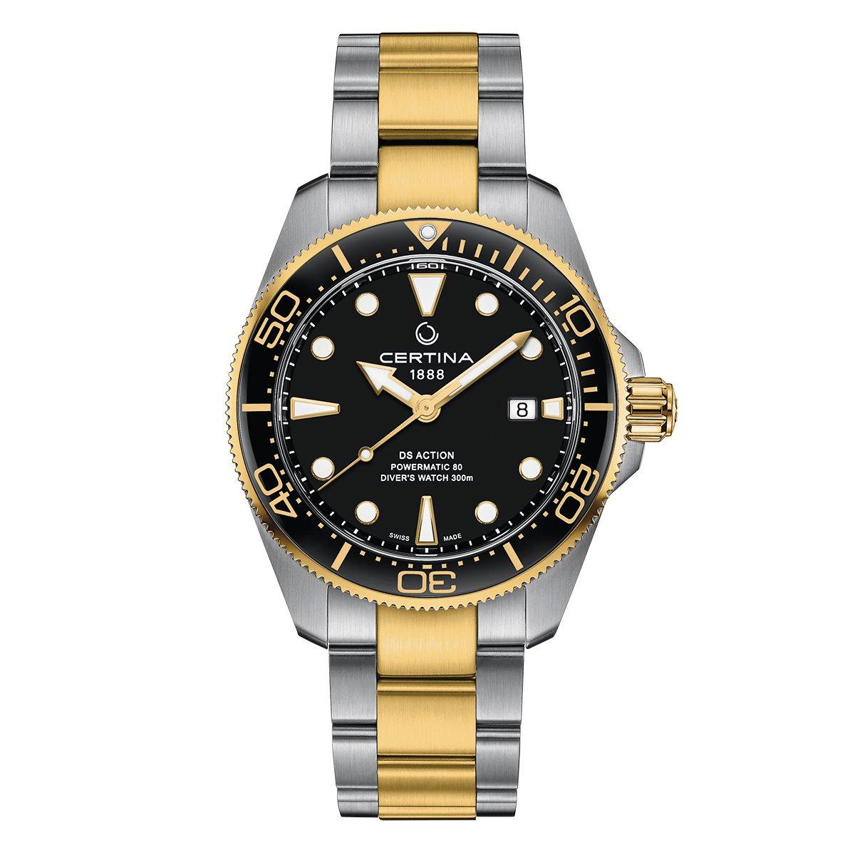 Certina DS Action Diver 43mm Stainless Steel and Yellow Gold Plated Automatic Menâs Watch