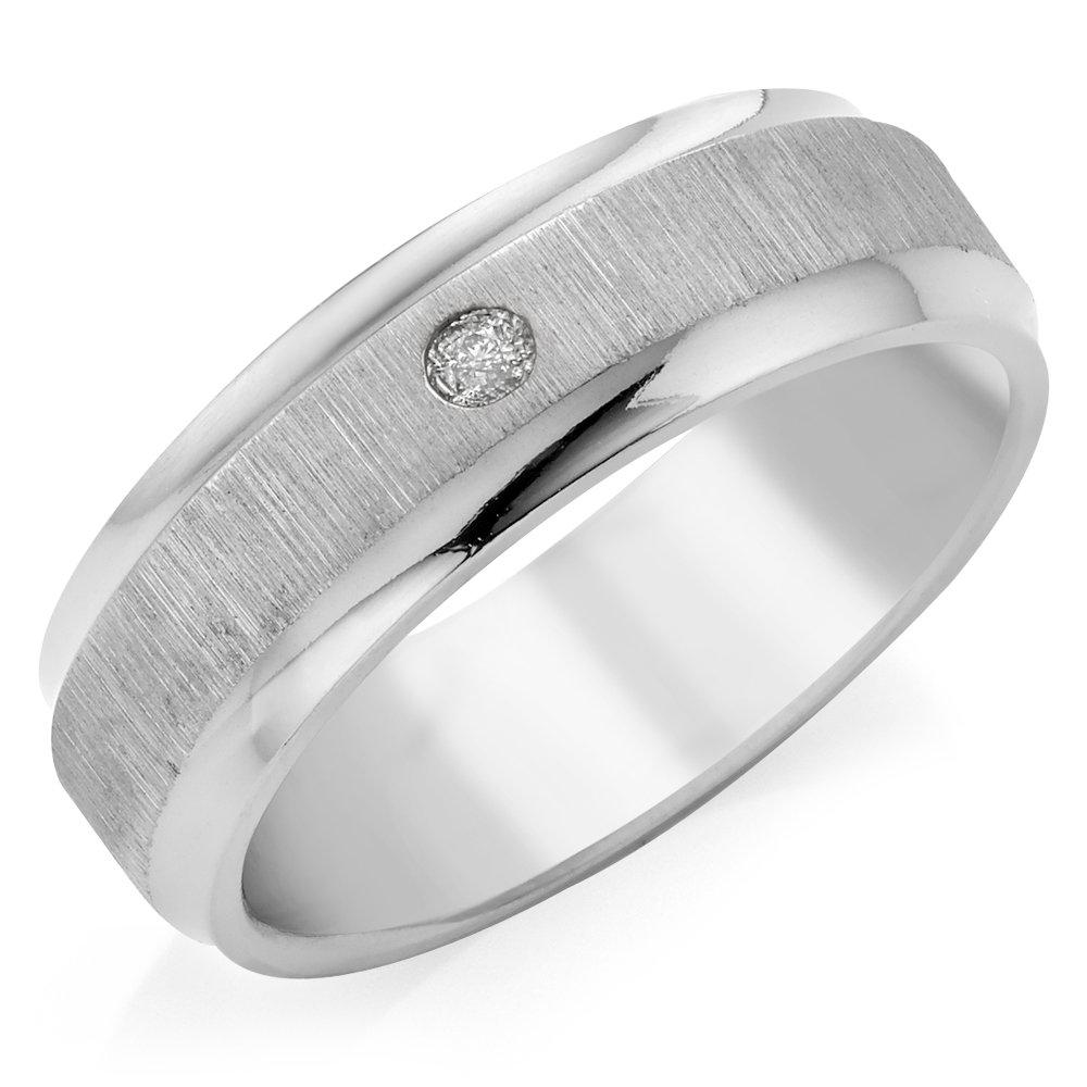 Beaverbrooks Titanium Diamond Set Men's Ring