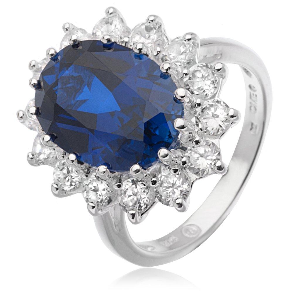 Beaverbrooks Silver Cubic Zirconia Cluster Ring