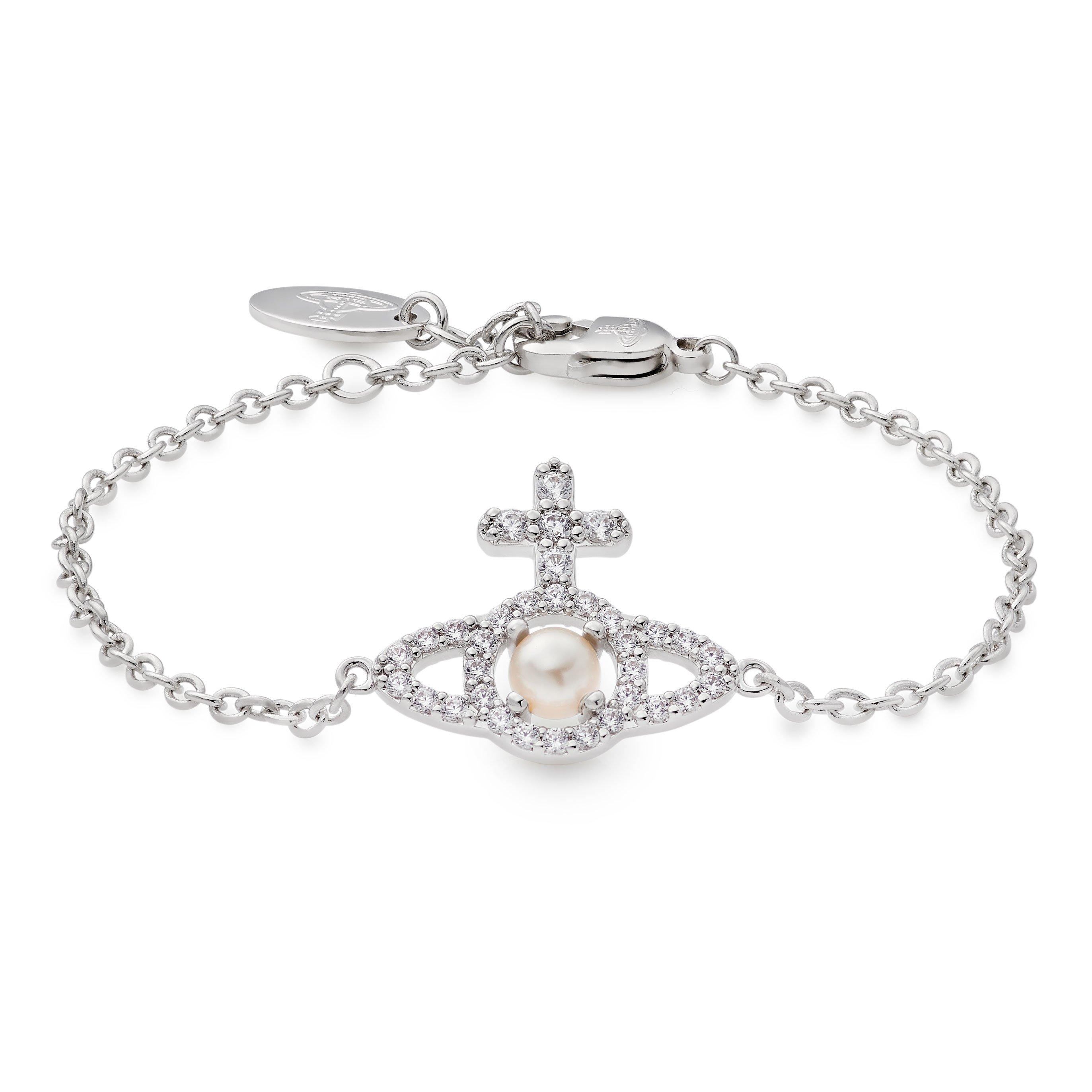 Vivienne Westwood Olympia Pearl Cubic Zirconia Bracelet
