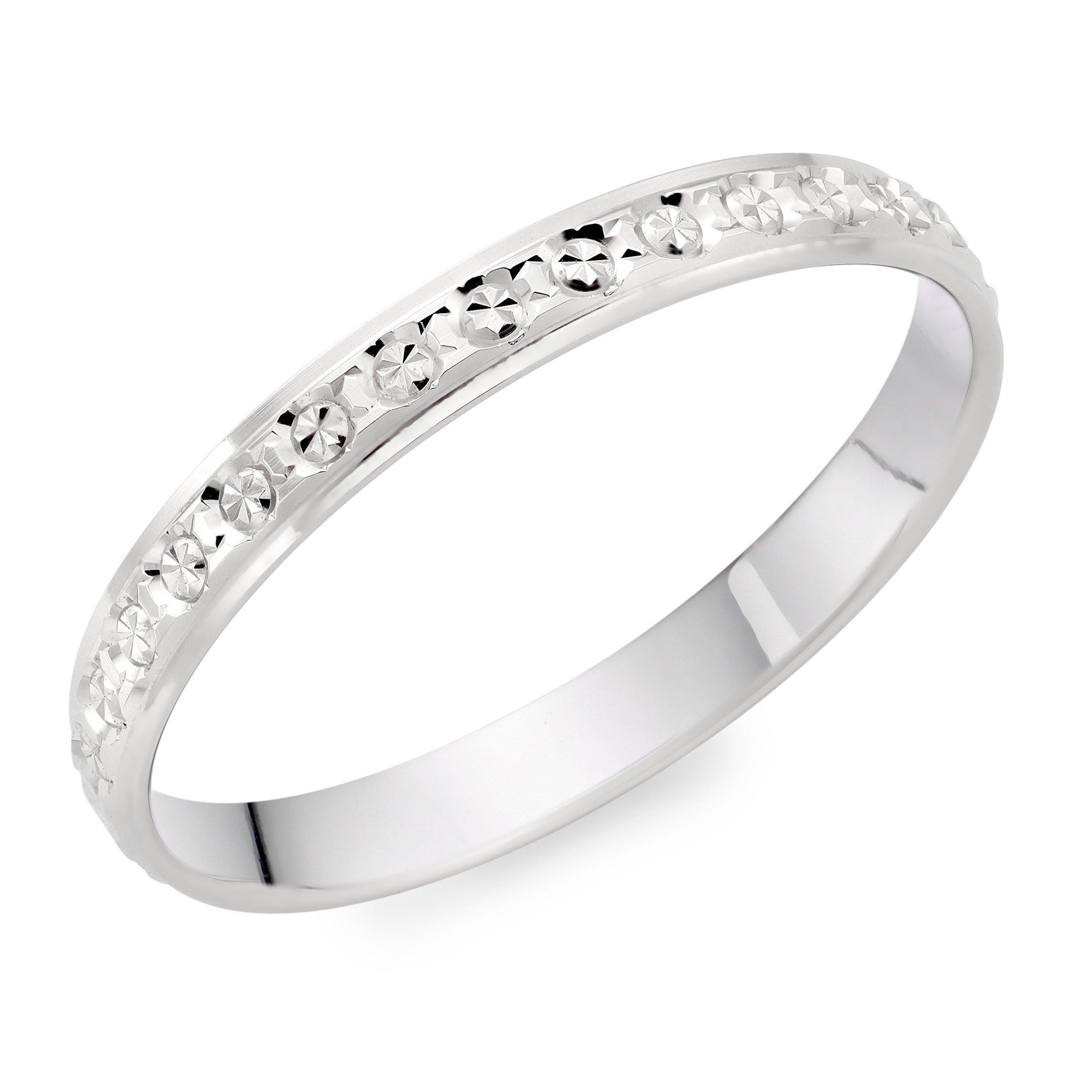 Beaverbrooks Platinum Sparkle Cut Wedding Ring