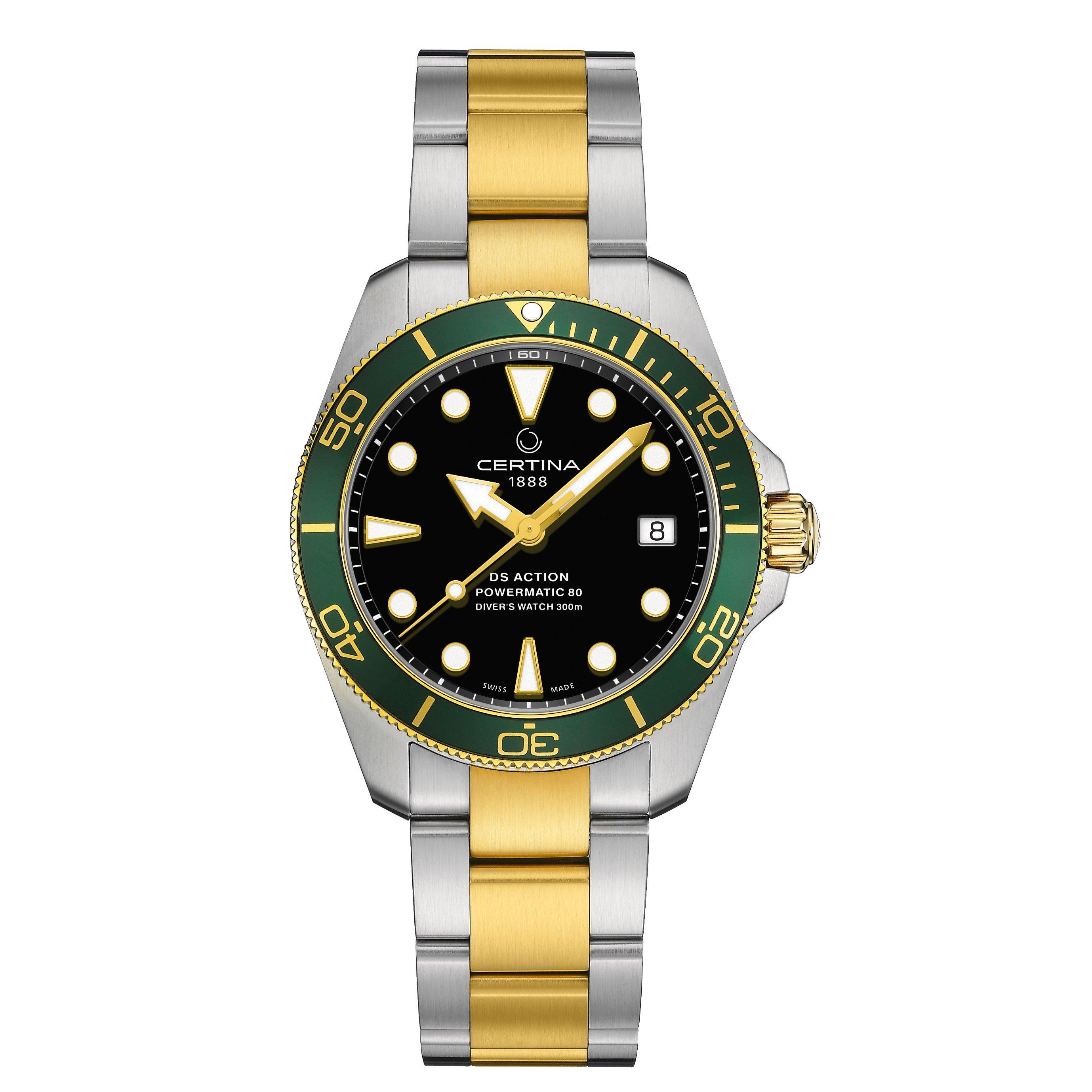 Certina DS Action Diver 38mm Stainless Steel and Yellow Gold Plated Automatic Menâs Watch