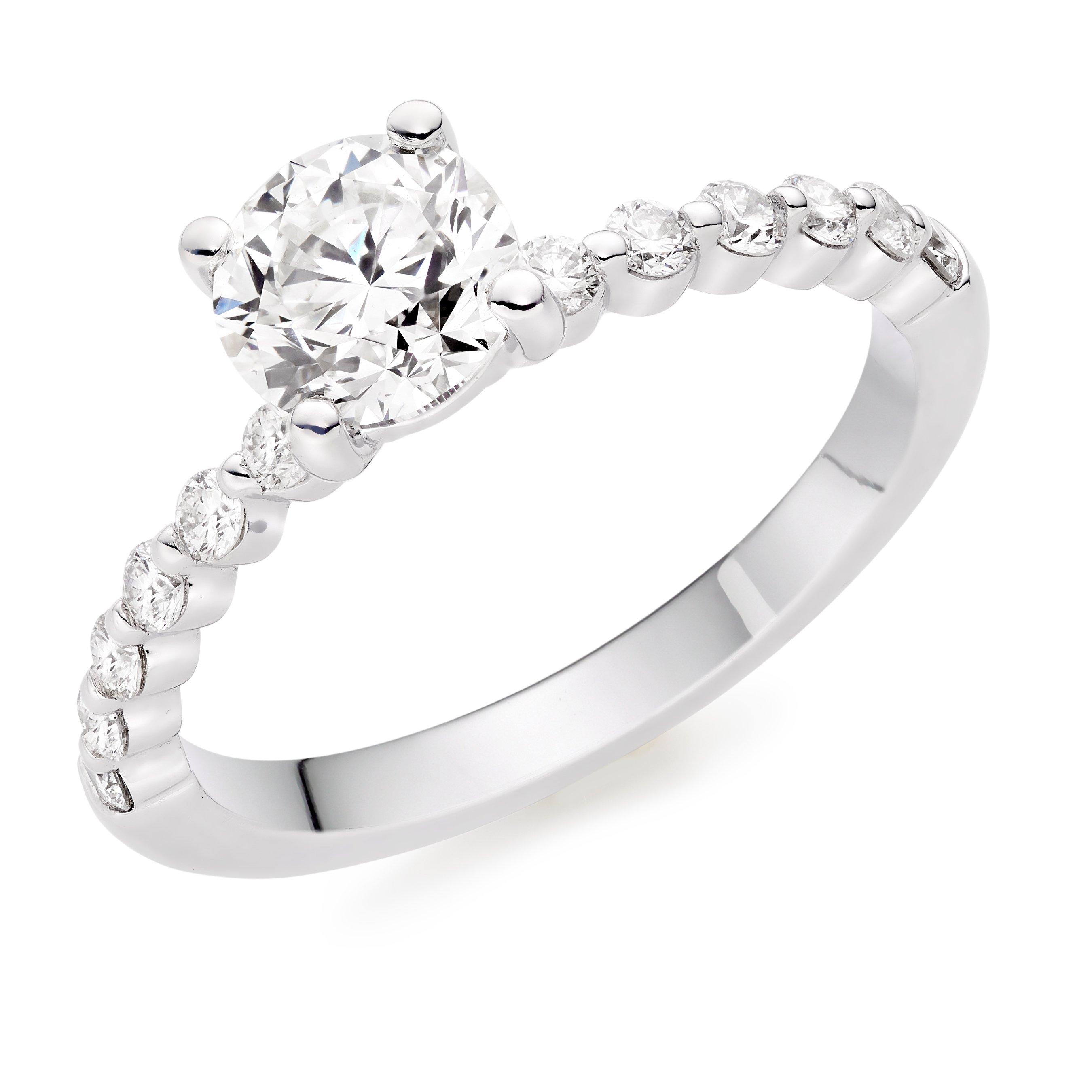 Beaverbrooks Starlit Platinum Diamond Solitaire Ring