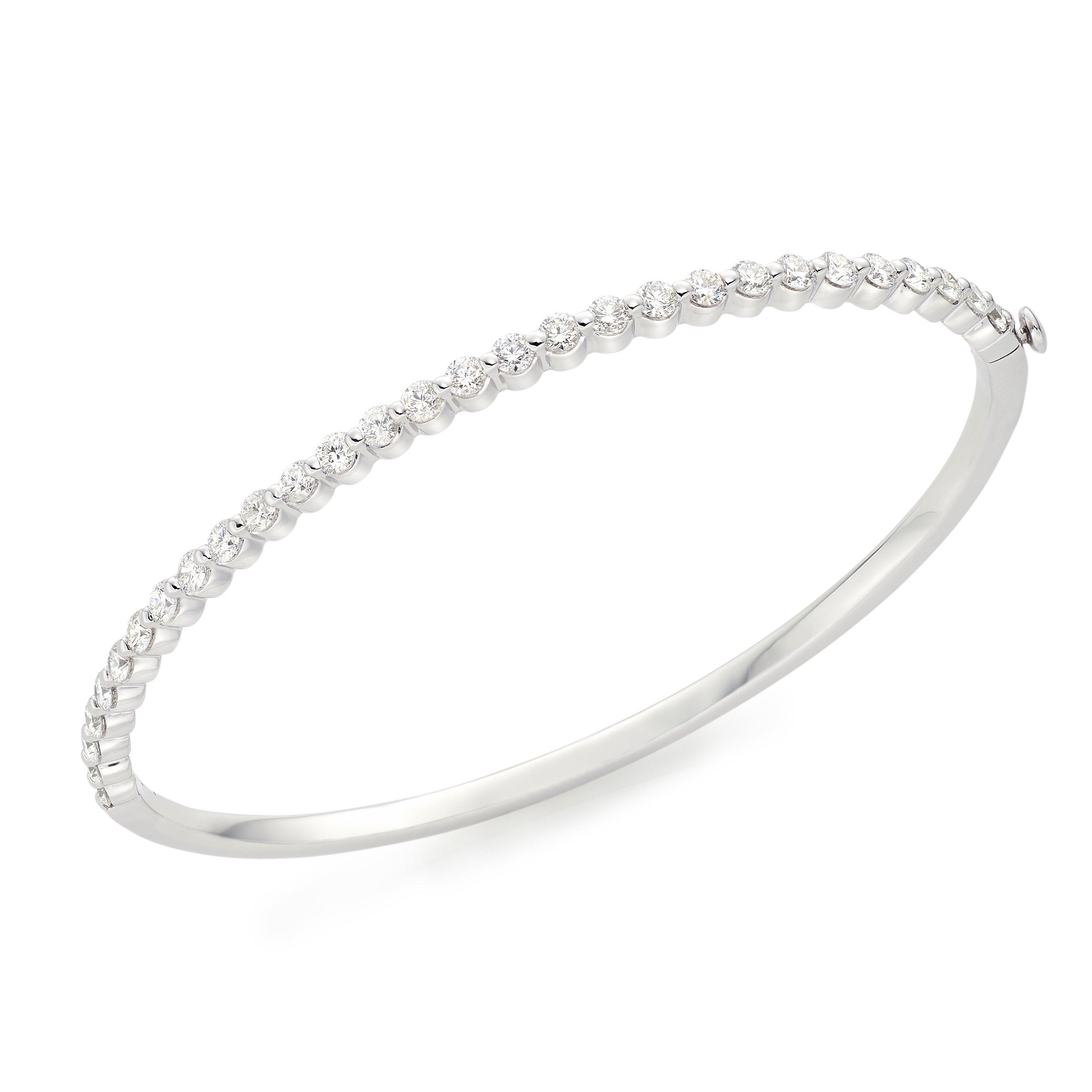 Beaverbrooks Starlit 18ct White Gold Diamond Bangle