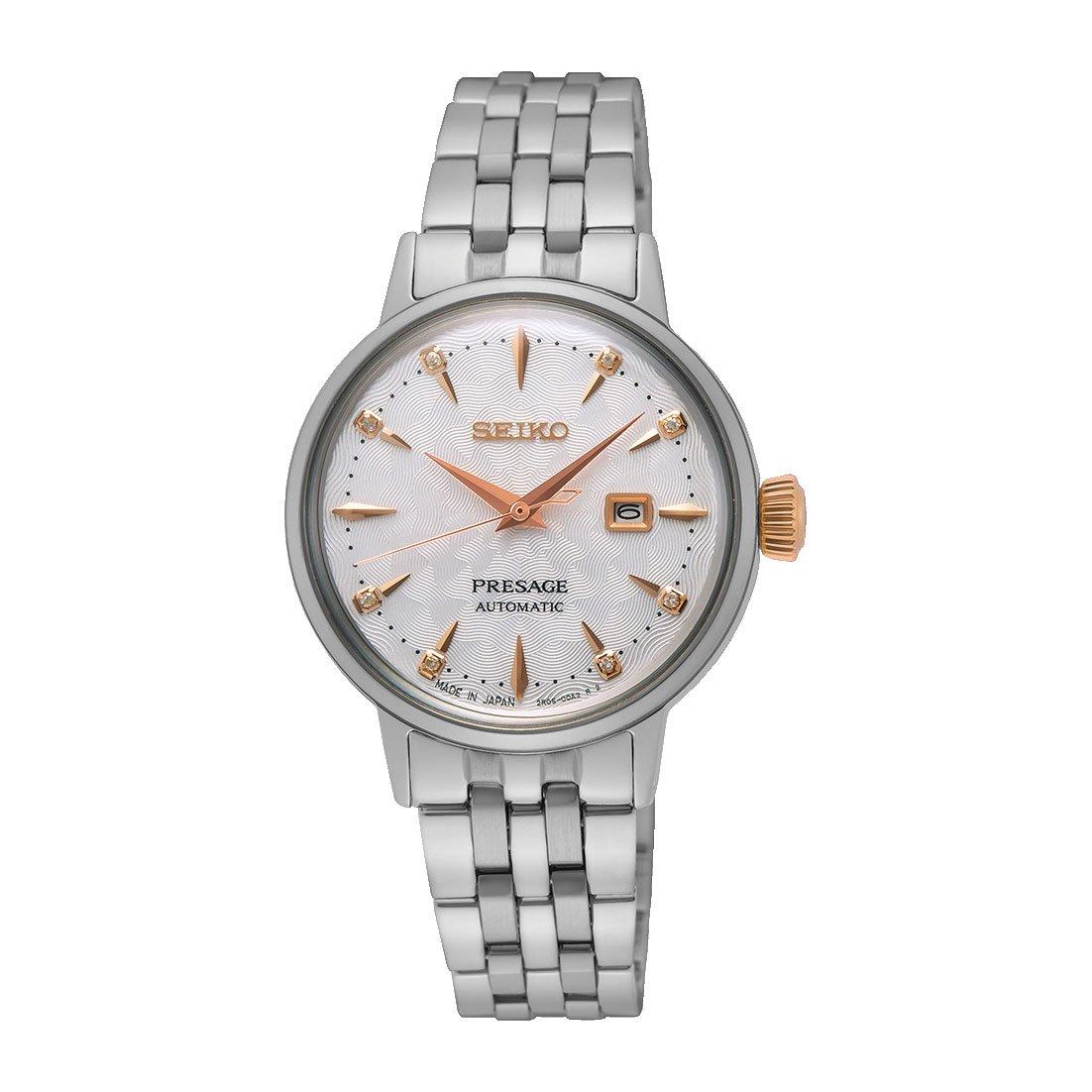 Seiko Presage Cocktail Time 'Clover Club' Diamond Twist 30mm Automatic Ladies Watch