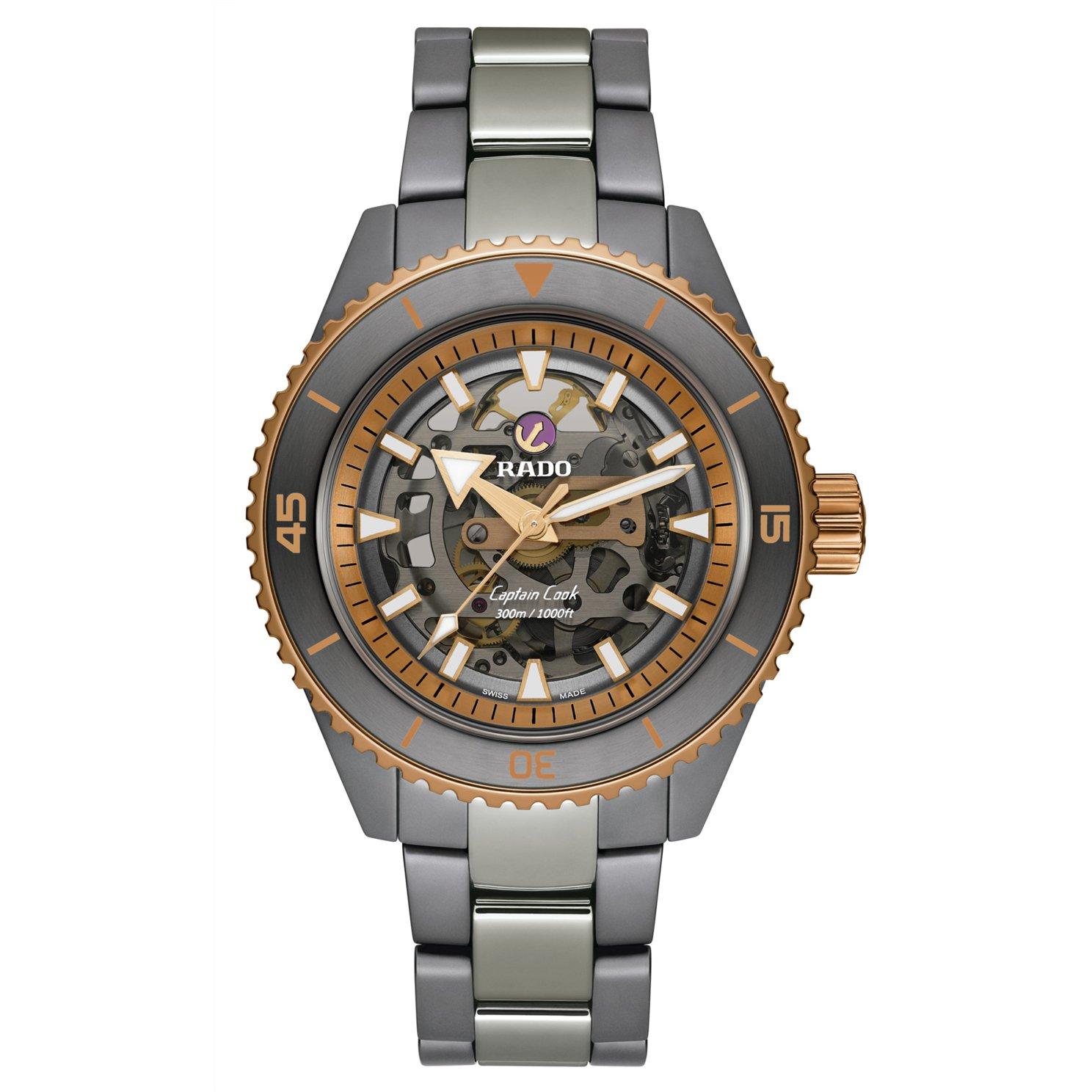 Rado Captain Cook 43mm High-Tech Ceramic Skeleton Automatic Menâs Watch