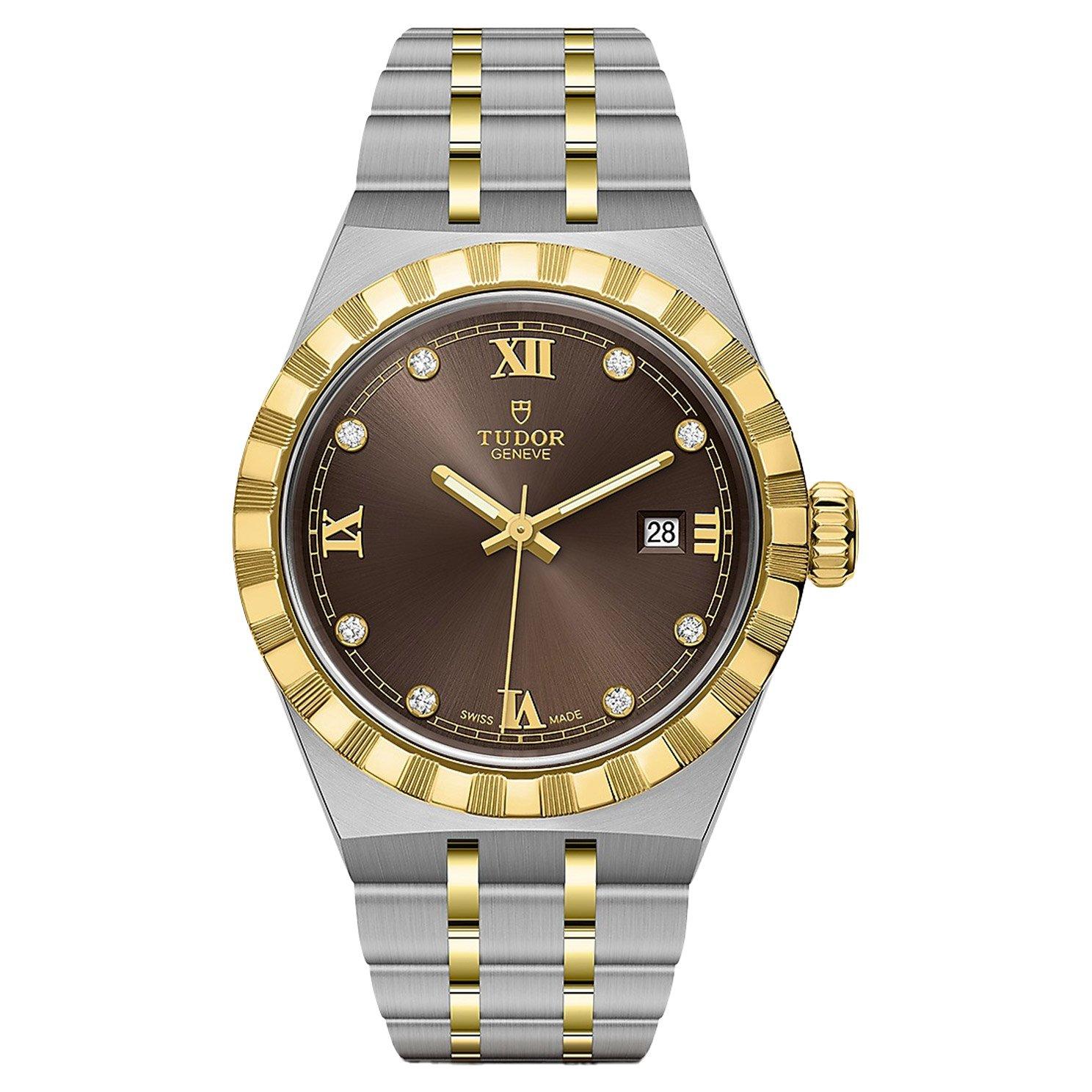 TUDOR Royal 28mm Stainless Steel and Yellow Gold Diamond Automatic Ladies Watch