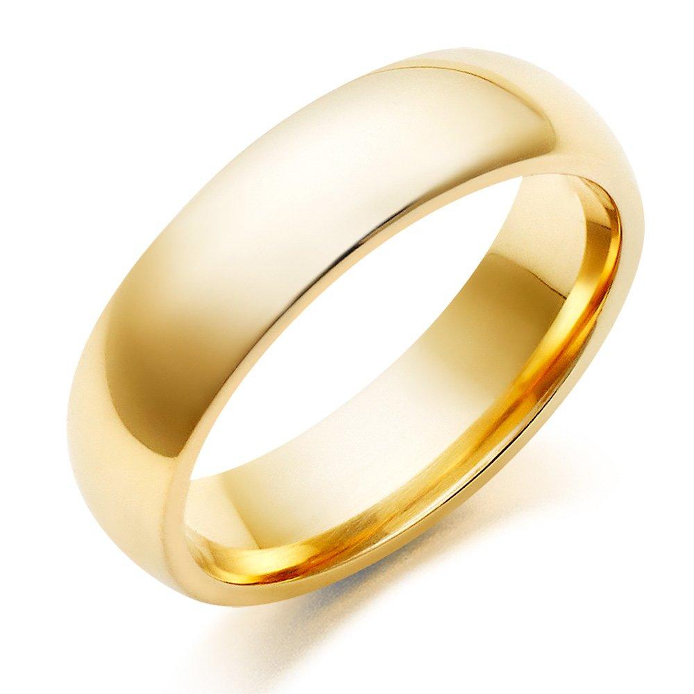 Beaverbrooks 9ct Yellow Gold 6mm Men's Wedding Ring