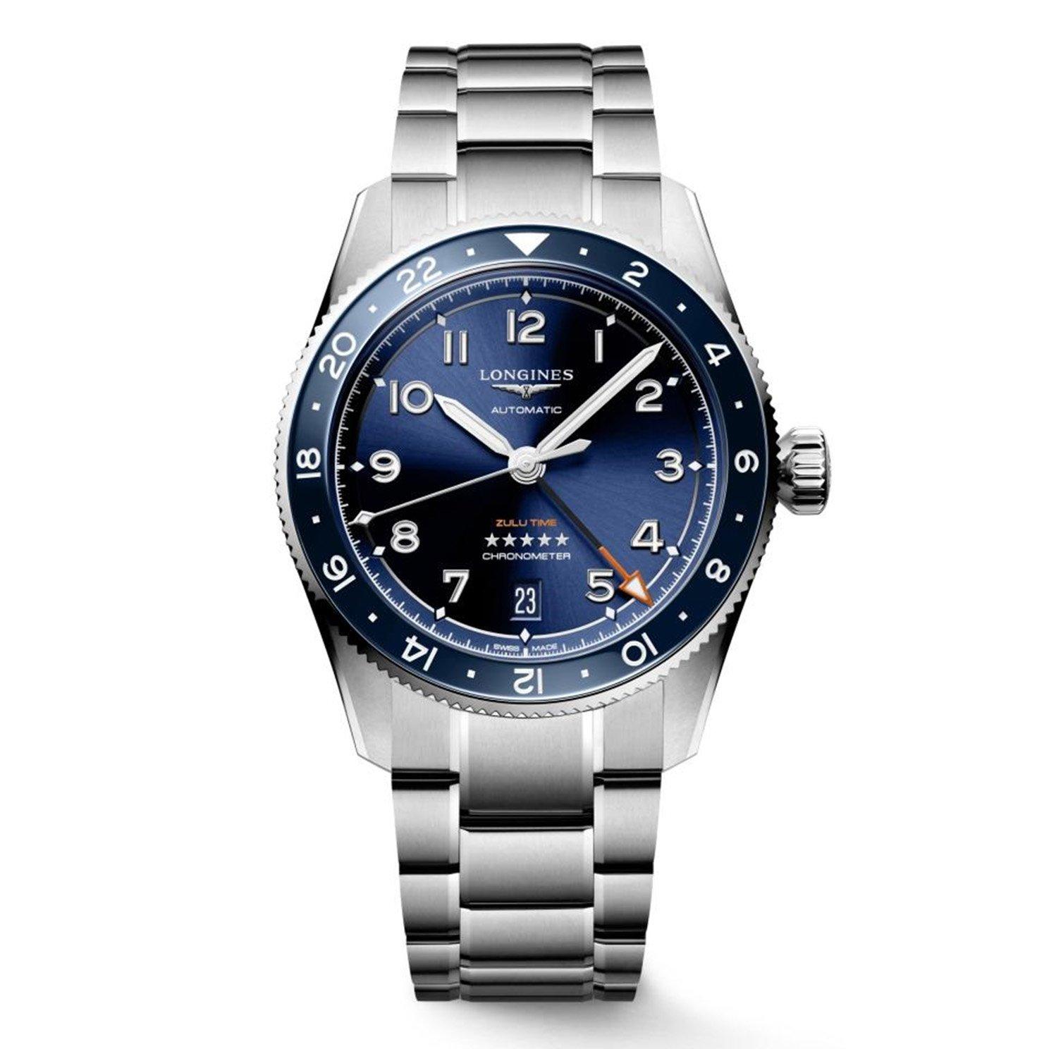 Longines Spirit Zulu Time 39mm Automatic Menâs Watch