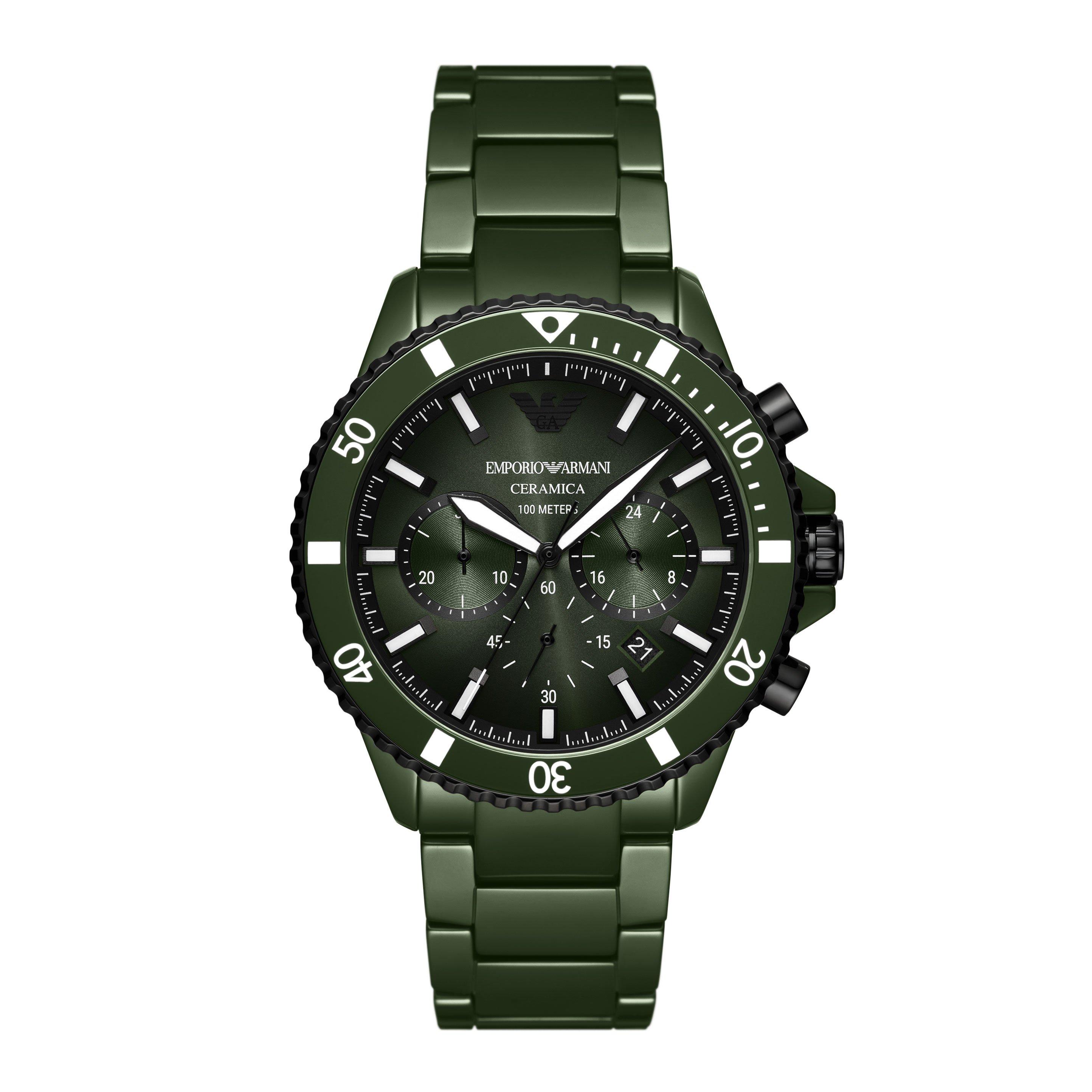 Emporio Armani Sea Explorer 43mm Ceramic Chronograph Menâs Watch