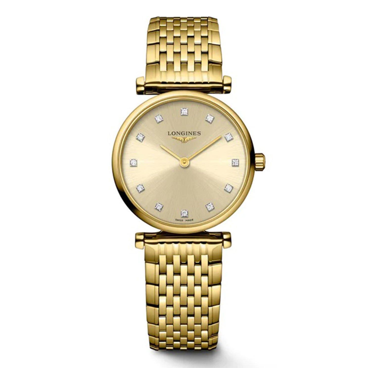 Longines La Grande Classique 24mm Yellow Gold PVD Diamond Ladies Watch