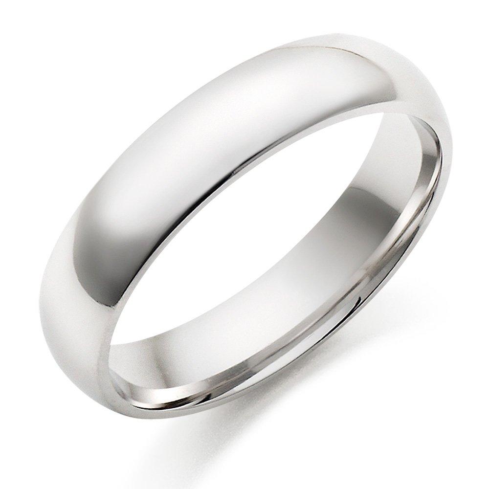 Beaverbrooks 9ct White Gold 5mm Men's Wedding Ring
