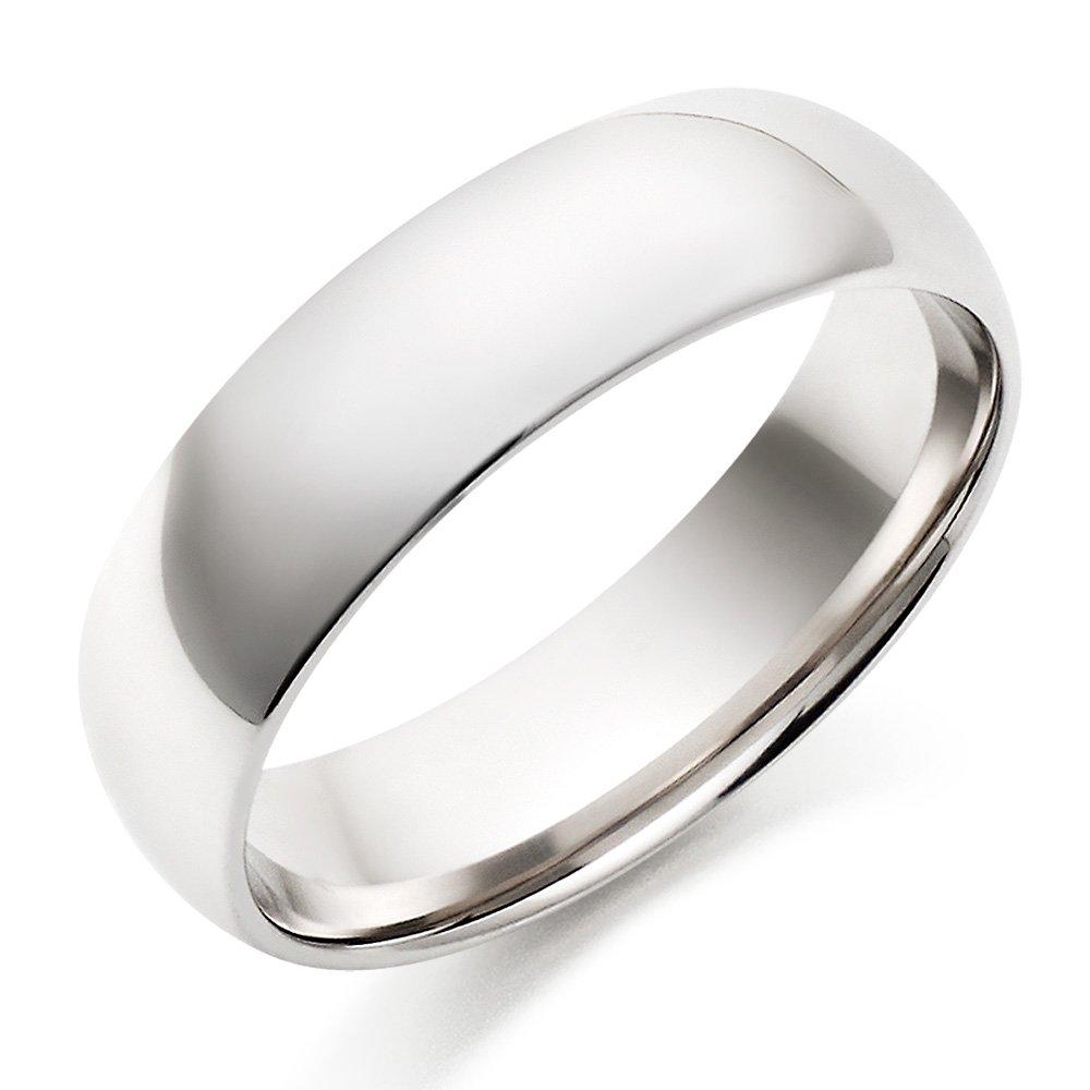 Beaverbrooks 9ct White Gold 6mm Men's Wedding Ring