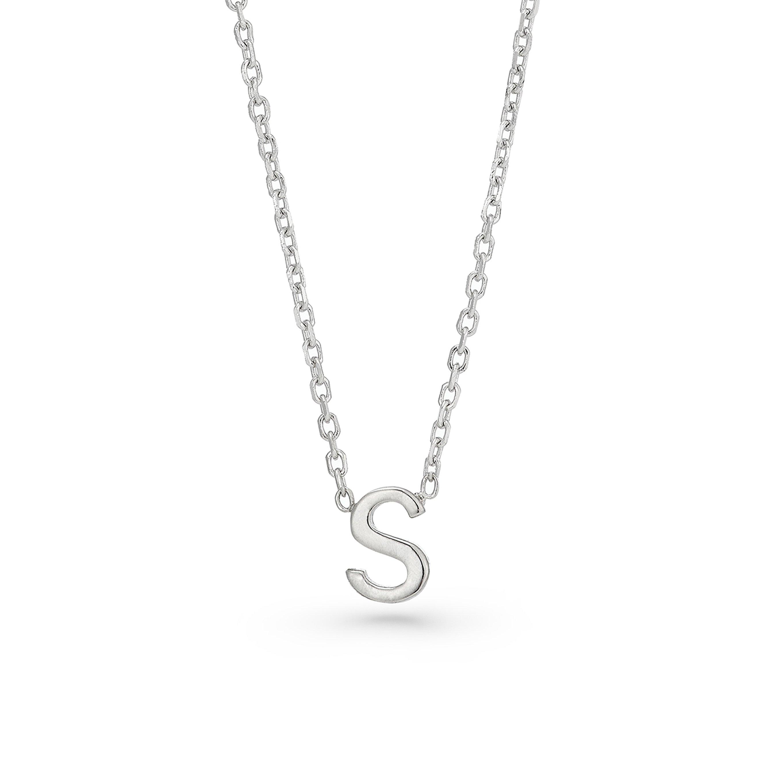 Beaverbrooks Silver Petite Initial S Necklace