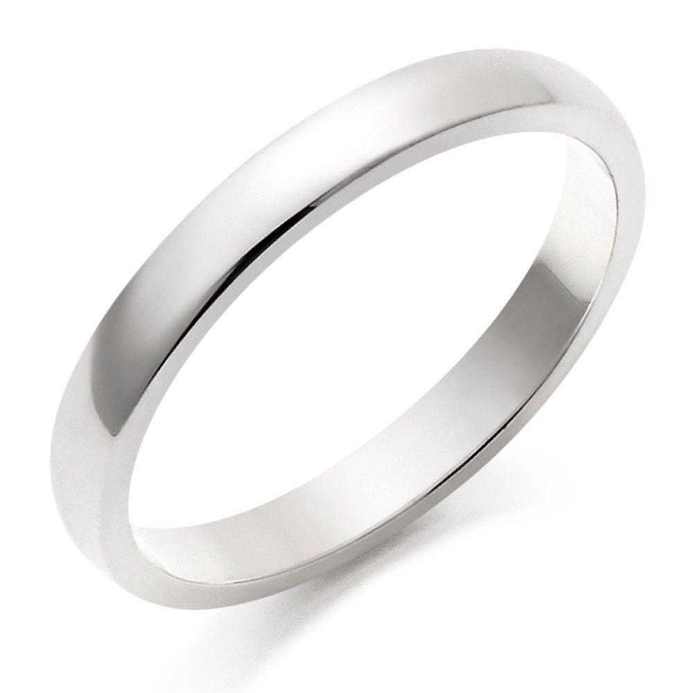 Beaverbrooks 9ct White Gold 2.5mm Court Wedding Ring