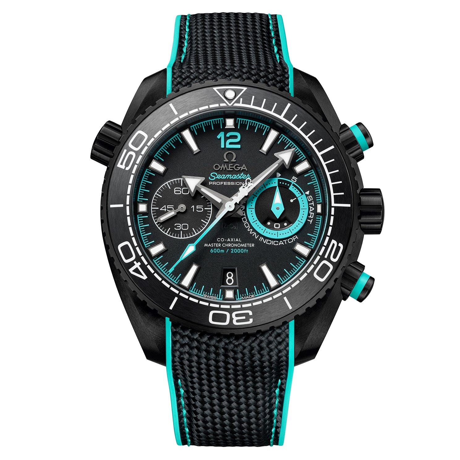 OMEGA Seamaster Planet Ocean Deep Black ETNZ Edition Chronograph Menâs Watch