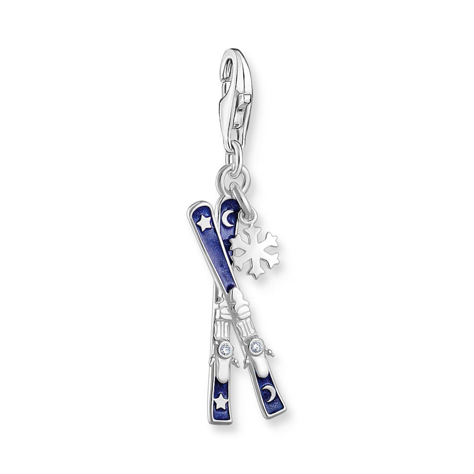 Thomas Sabo Silver Cubic Zirconia Ski Charm