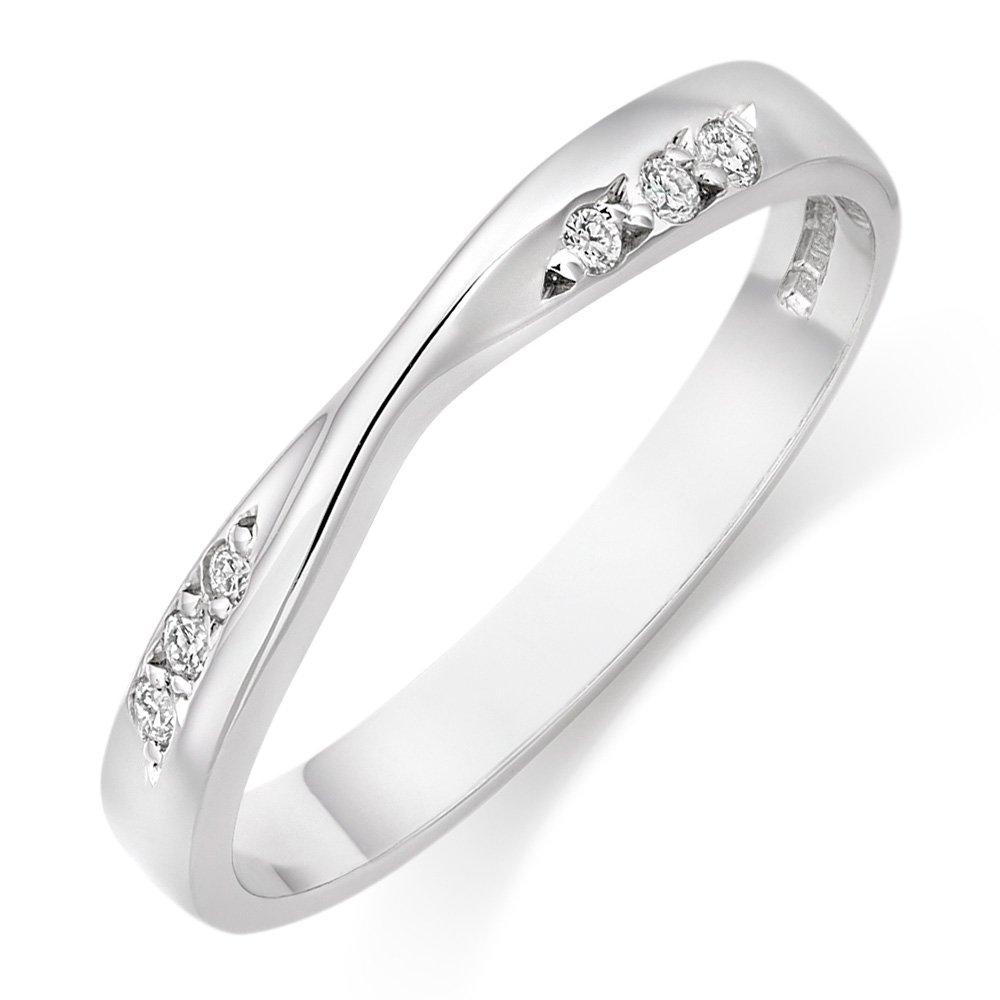 Beaverbrooks 9ct White Gold Diamond 3mm Wedding Ring