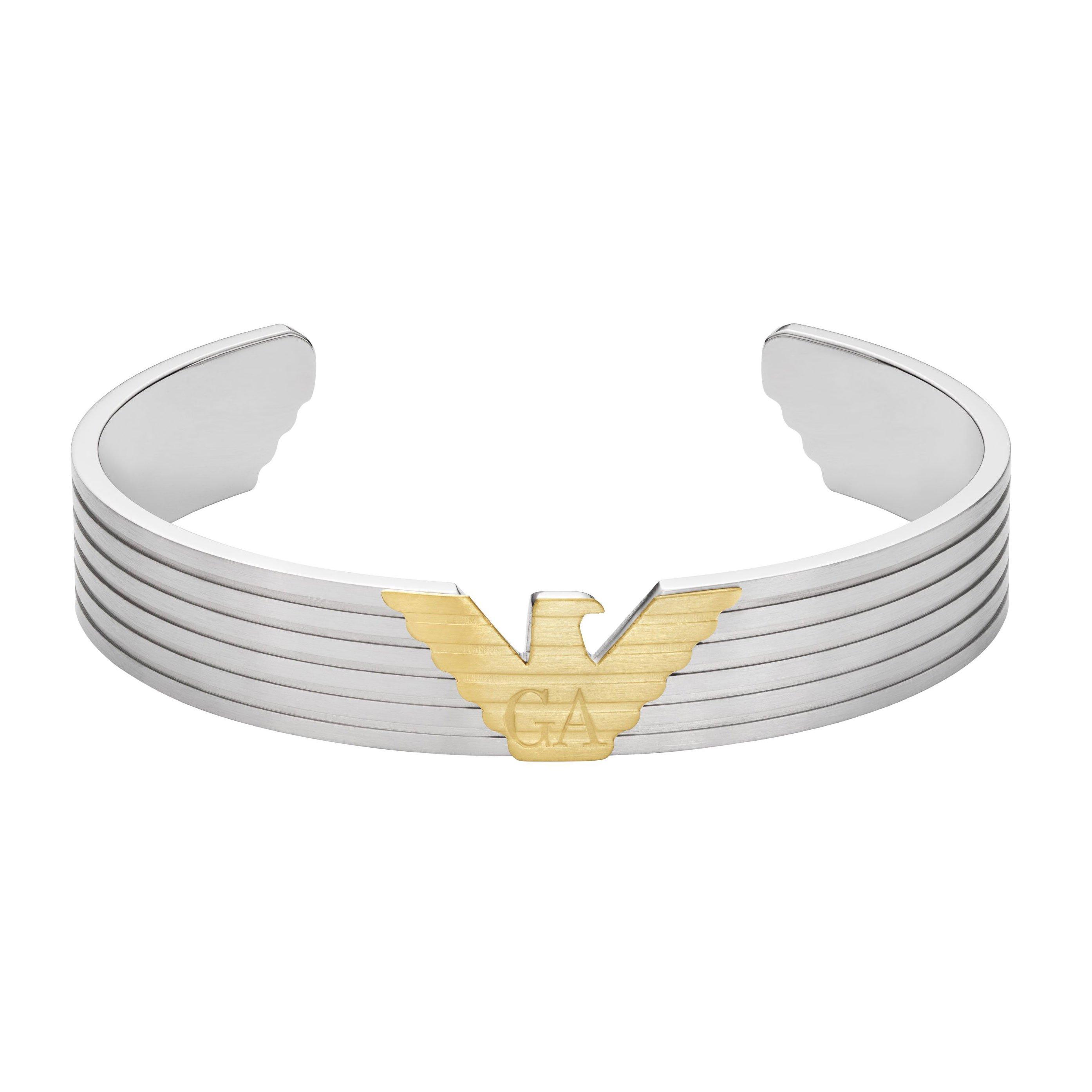 Emporio Armani Stainless Steel and Gold Tone Menâs Bracelet